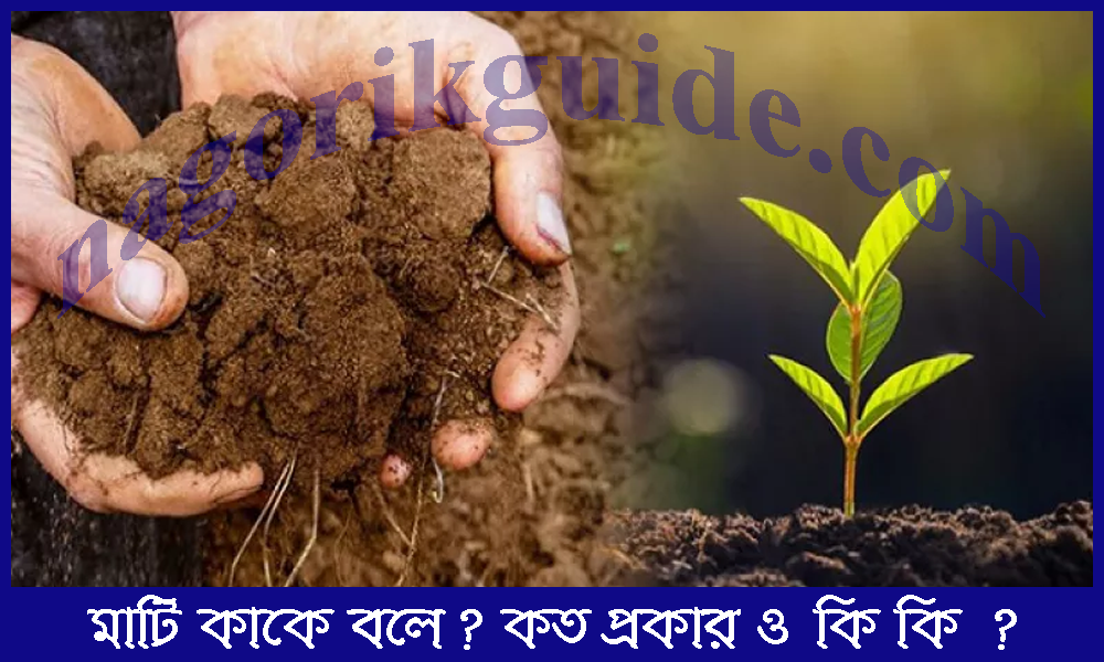 মাটি কাকে বলে? মাটি কত প্রকার ও কি কি ? 1 মাটি কাকে বলে? মাটি কত প্রকার ও কি কি ?